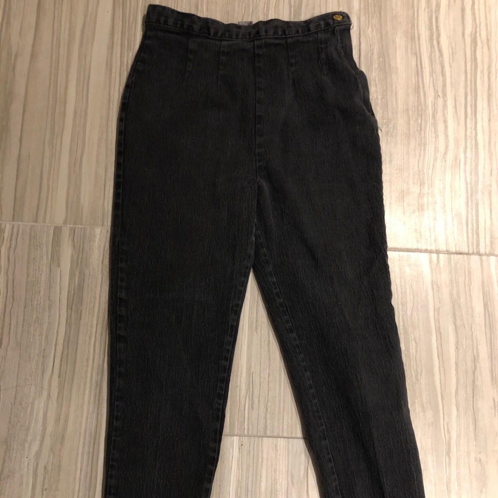 Vintage High Waisted Denim Stirrup Pants